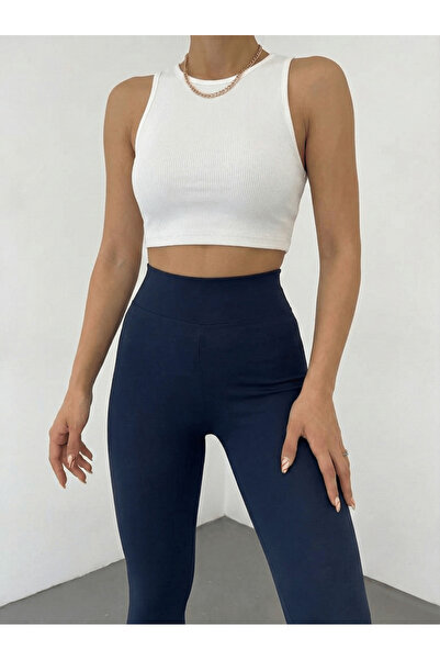 Balta Collection Women's Navy Blue High Waist Corseted Interlock Steel Knitte...