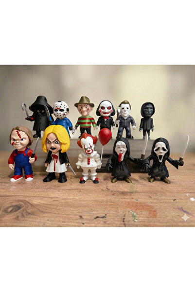Pilovestik Halloween Korku Serisi 10 Parça Biblo Seti - El Yapımı Özel Tasarı...