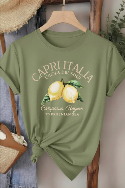 l'eivor Γυναικείο μπλουζάκι Capri Italia με τύπωμα