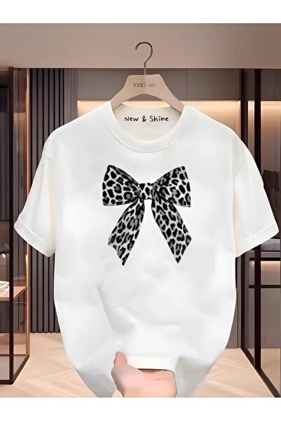 sor sign Oversized T-shirt with a bow print