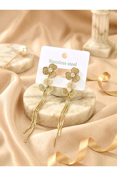 Majesteel - Stainless Steel 316L Stainless Steel Flower Themed Dangle Butterf...