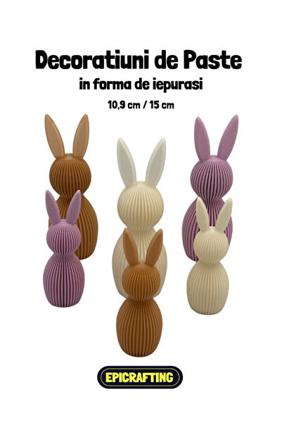 Epic Crafting Decoratiuni de Paste in forma de iepurasi 10.9cm/15cm
