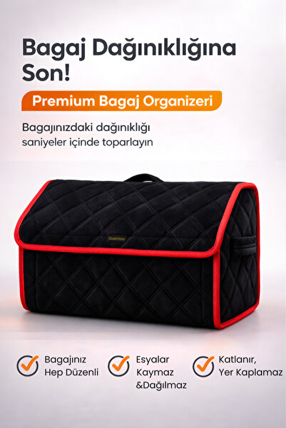 e-biz Bagaj Çantası Oto Bagaj Organizer Lüks Tay Tüyü Su Geçirmez Kaymaz Katl...