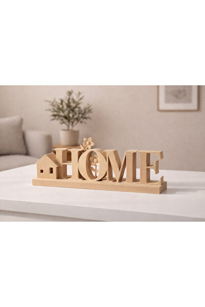 lysiaaccessory HOME Yazısı Dekoratif Obje – Modern Masaüstü Ev Dekoru | 3D Ba...