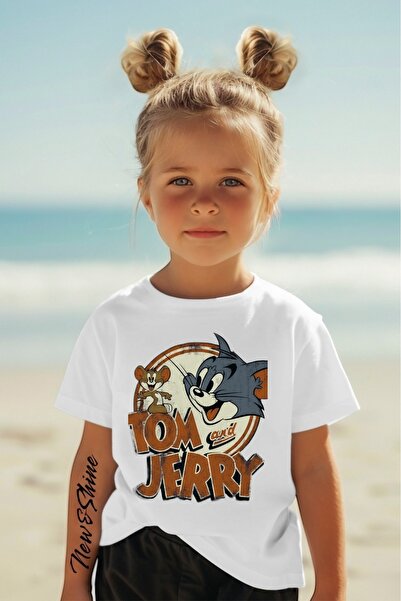 sor sign Tom and Jerry print children's t-shirt, large size