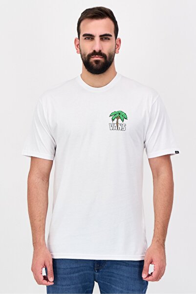 Vans Men Crew Neck Short Sleeve Graphic Print T-Shirt, White