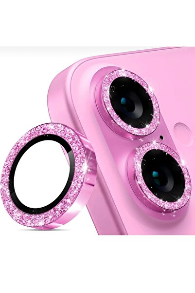 İphone 16 & 16 Plus Uyumlu Taşlı HD Koruma Kamera Lensi