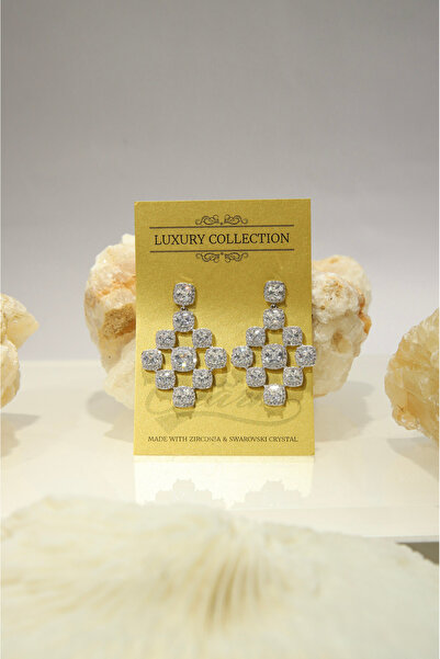 CHARM Crystal Mosaic Earrings – Sparkling Geometry