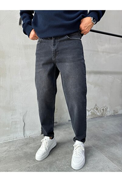 DIFRANSEL JEANS Erkek Eskitme Detaylı Banan Jean