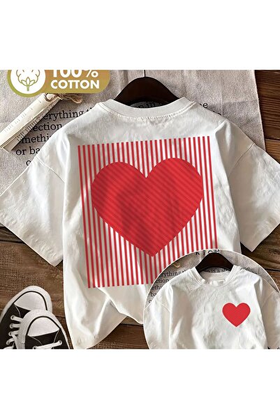 LELVANİ Women Heart Printed Tshirt