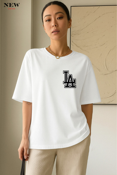 sor sign Oversized T-shirt with Los Angeles Printed