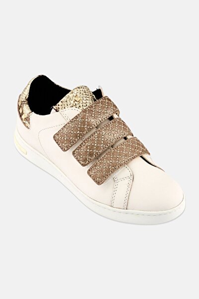 Geox Women D Jaysen Velcro Closure Casual Shoes, White