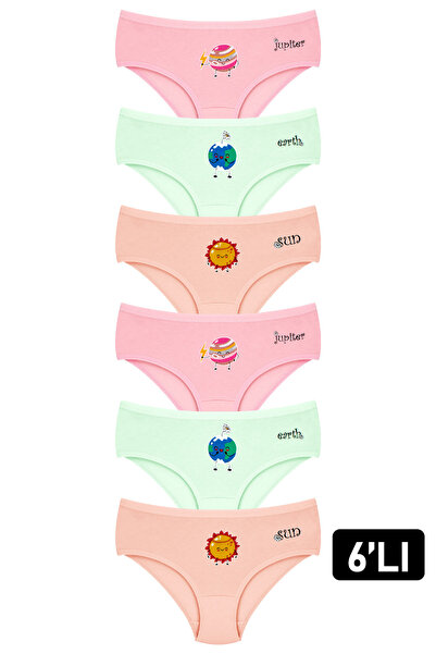 CSN CASANO Girl's 6-Pack Printed Slips