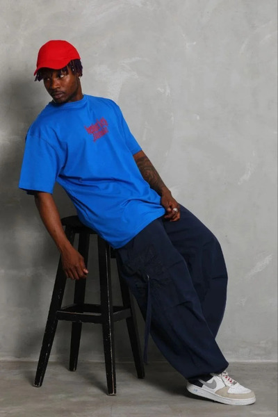 LUMİART تي شيرت رجالي مطبوع بأكمام قصيرة وياقة دائرية وقصة عادية مريحة للاستخ...