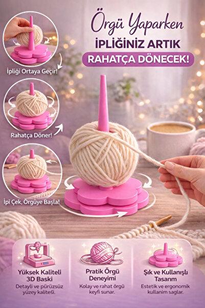 Cosmic Star بنقشة زهور صوف حامل حبل يوماك |   جهاز تنظيم دوران الخيط |   حامل...