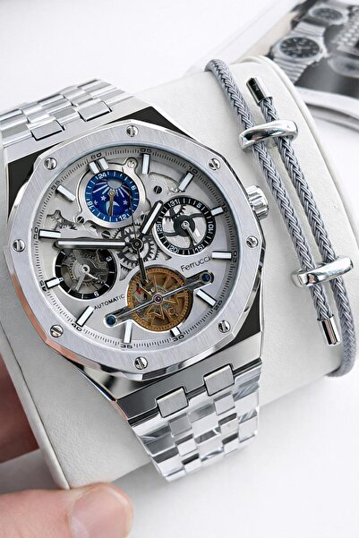 Ferrucci Automatic and Self-Winding Solar and Moonlight Dial Men's Wristwatch...