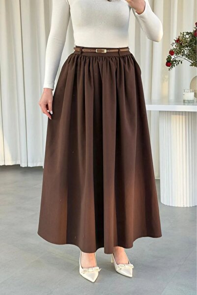 Enga Vera Γυναικεία λεπτή φούστα K Με λεπτομέρεια ζώνης Double C Με τσέπες K ...