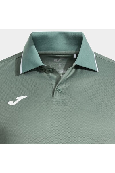 Joma Tricou polo verde cu mânecă scurtă pentru bărbați, cu guler polo