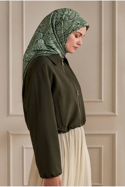 SilkTouch Çağla Paisley Patterned Natural Scarf