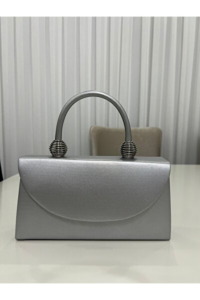 OZ&BU Women's Silvery Chain Long Strap Evening Dress Bag