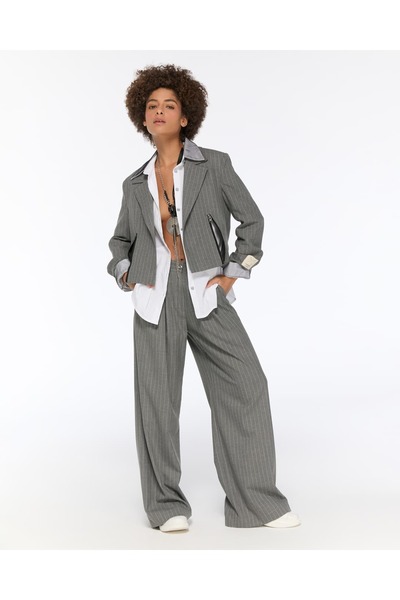 LAMANTE Çizgili Kısa Ceket