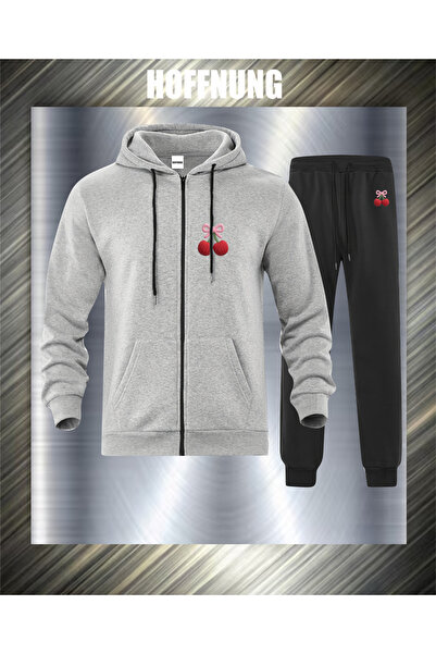 HOFFNUNG Set trening casual UNISEX 2Cherries Outdoor cu fermoar integral