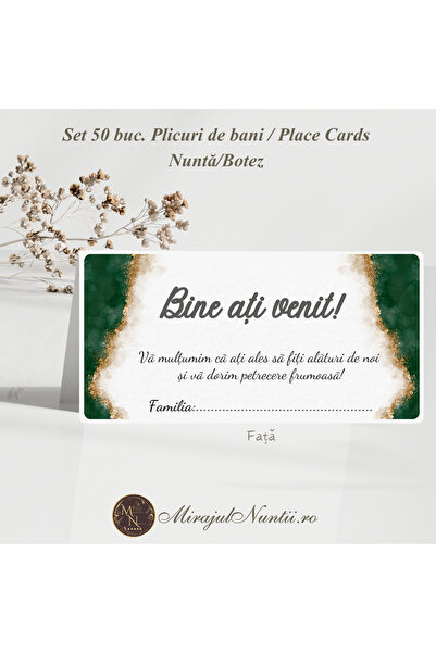 Proprie Set of 50 Money Envelopes Wedding Baptism Emerald Gold Model Golden E...