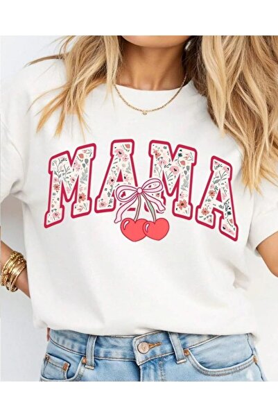 LELVANİ Women's Mama Printed Tshirt