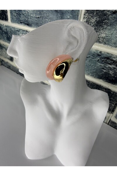 NYXELLE LİNGERİE أقراط دائرية من الراتنج المطلي بالذهب للنساء - أقراط هندسية ...