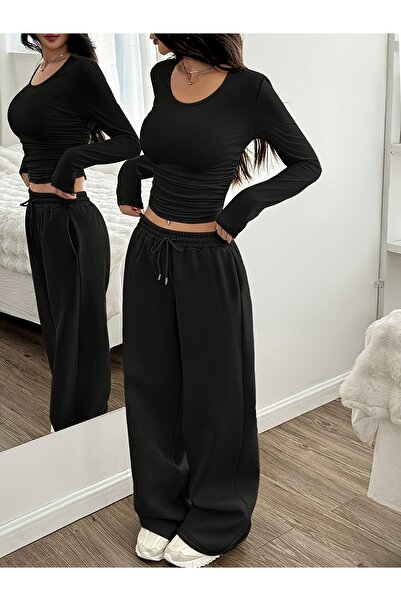 GALASHOP Women's Wide-Leg / Comfortable Sweatpants