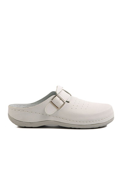 Aspor White Anatomical Women's Sabo Slippers