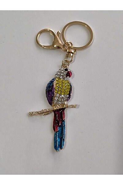 mixify Multi-Colored Stone Key with Parrot Figure