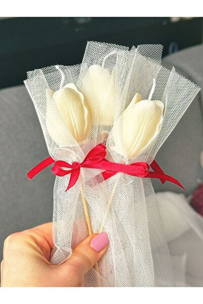 OEM Set 3 lumanari din soia, Pure Tulip, CandlyON, handmade, lalele, ceara na...