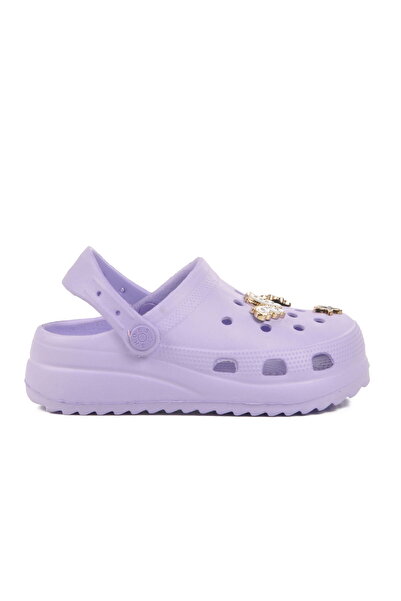 Aspor Lilac Light Girl's Sabo Slippers