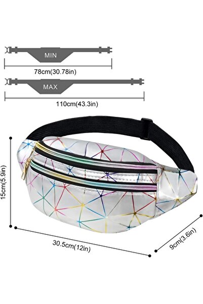 Filtron Slim waist Bag for jogging, gym, cycling, marathon, #3 Silver