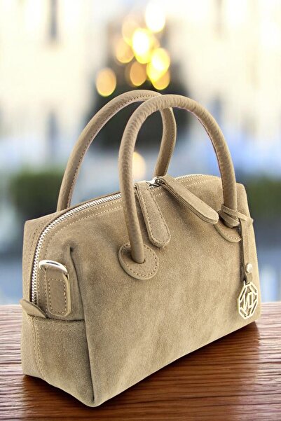 QUB CLUB Women's Genuine Leather Suede Leather Cylinder with Long Strap and A...