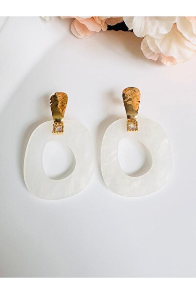 DEVİ fashion Steel Gold Hoop Earrings 7 cm