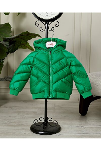 pearnight Palton de iarnă cu glugă pentru bebeluși băieți geacă cu puf