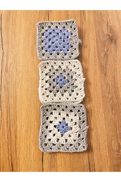 The Cloudish Shop Hand-Knitted Crochet Ready-Made Motif 15 Pieces Crochet Gra...