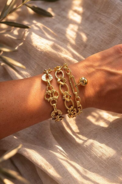 Mope Accessories Paslanmaz Çelik 3’lü Kombin Bileklik Set