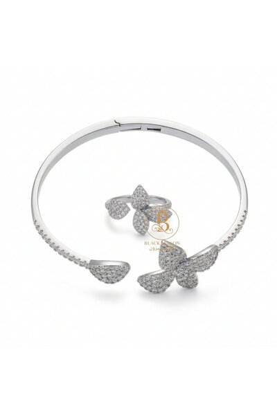 Black Season Round bracelet set + free size ring