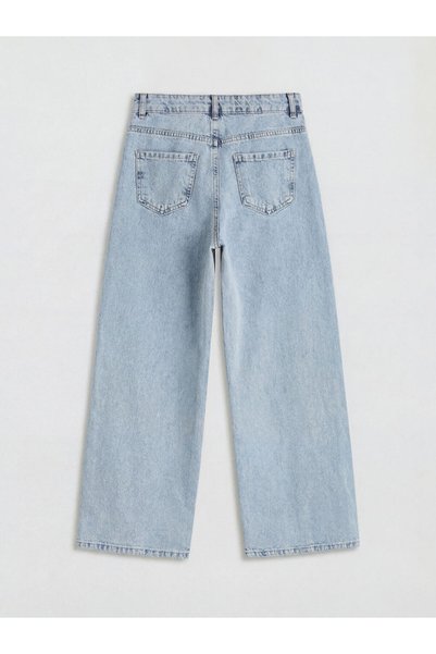 LC Waikiki Pantaloni de jeans pentru fete Wideleg Stone