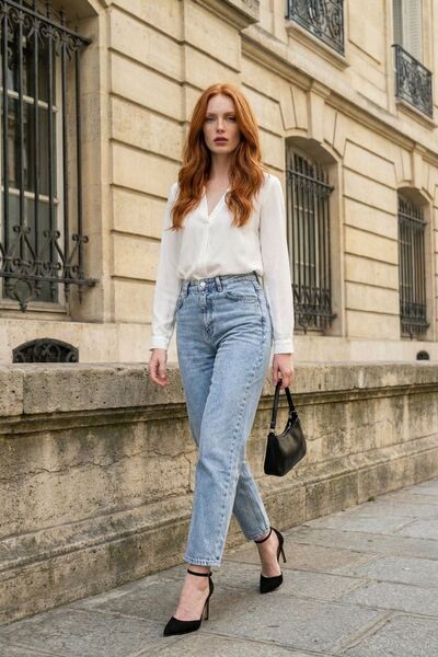 Hiccup Джинсові штани з високою талією та вузьким кроєм MY FASHION