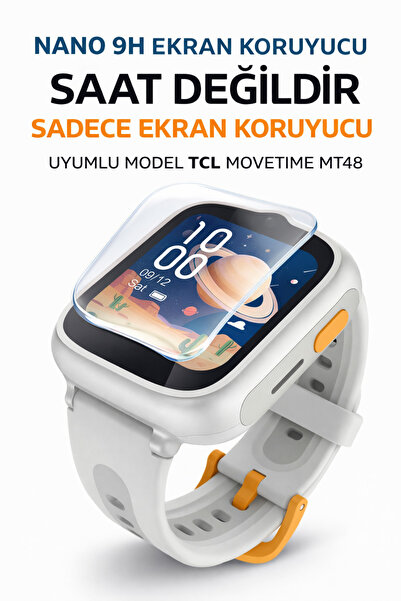 Doozy TC L Movetime MT48 Çocuk Saati Ekran Koruyucu 9h Nano Kırılmaz 2 Adet