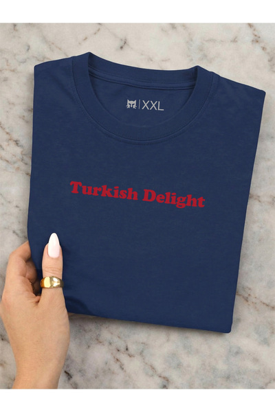 North Whiskers Turkish Delight Printed T-Shirt - Navy Blue 100% Cotton Unisex