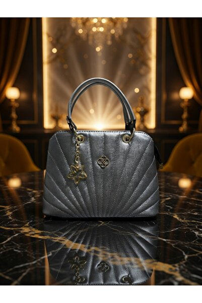 Nakişce Star Detailed Striped Women's Handbag and Shoulder Bag - Daily Use