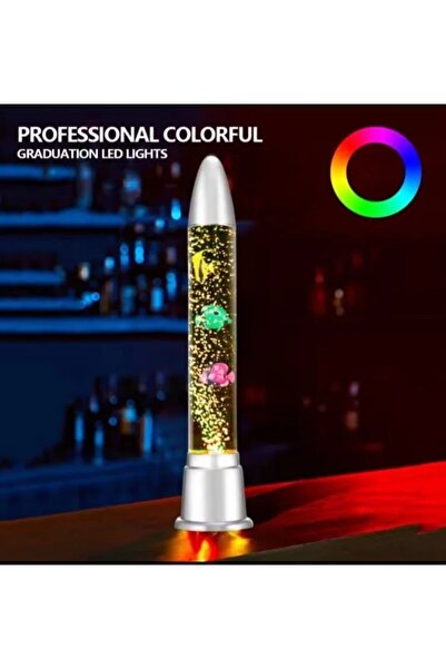 Generic مصباح LED على شكل سمكة فقاعات مائية بارتفاع 70 سم، مصابيح طاولة لإضاء...