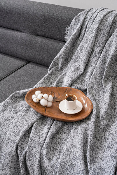 Bovia Home Cotton Pcs Sofa Cover / Fringed Seat Shawl