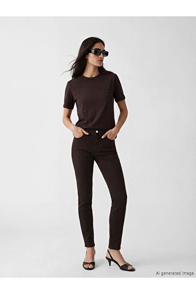 LC Waikiki Brown mercury skinny fit women's jean pants