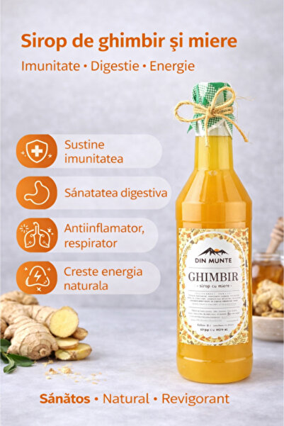 DinMunte Ginger Syrup with Honey 500ml